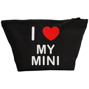 I Love My Mini - Black Make Up Bag