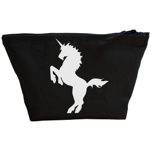 Unicorn Silhouette - Black Make Up Bag