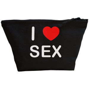 I Love S*x - Black Make Up Bag