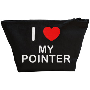 I Love My Pointer - Black Make Up Bag