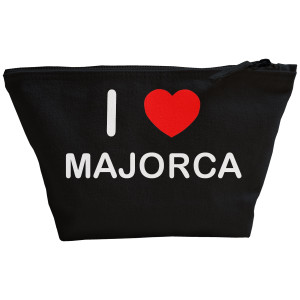 I Love Majorca - Black Make Up Bag