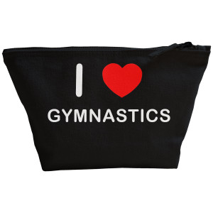I Love Gymnastics - Black Make Up Bag