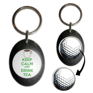 Keep Calm and Drink Tea - Golf Ball Marker Key Ring