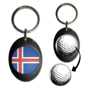 Iceland Flag - Golf Ball Marker Key Ring