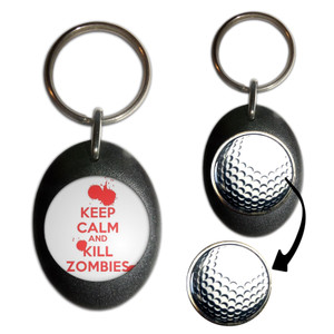 Keep Calm and Kill Zombies - Golf Ball Marker Key Ring
