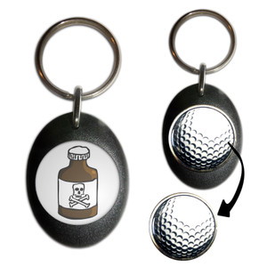 Poison Bottle - Golf Ball Marker Key Ring