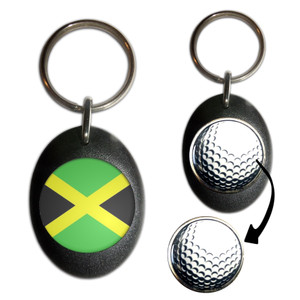 Jamaica Flag - Golf Ball Marker Key Ring Jamaica Flag - Golf Ball Marker Key Ring