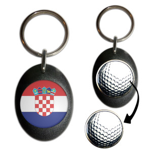 Croatia Flag - Golf Ball Marker Key Ring Croatia Flag - Golf Ball Marker Key Ring