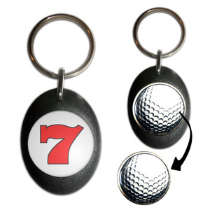 Fruit Machine Lucky Seven - Golf Ball Marker Key Ring
