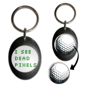 I See Dead Pixels - Golf Ball Marker Key Ring