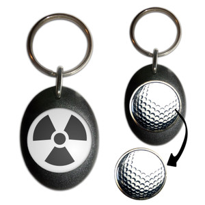 Black Nuclear Symbol - Golf Ball Marker Key Ring