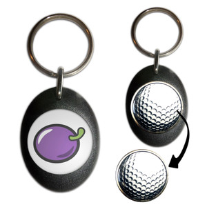 Fruit Machine Plum - Golf Ball Marker Key Ring