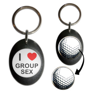 I Love Group Sex - Golf Ball Marker Key Ring
