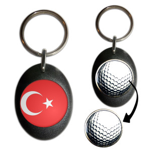 Turkey Flag - Golf Ball Marker Key Ring Turkey Flag - Golf Ball Marker Key Ring