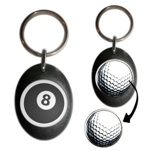 8 Ball - Golf Ball Marker Key Ring 8 Ball - Golf Ball Marker Key Ring