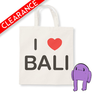 I Love Bali - Natural Cotton Tote Bag (Clearance) I Love Bali - Natural Cotton Tote Bag (Clearance)