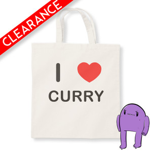 I Love Curry - Natural Cotton Tote Bag (Clearance) I Love Curry - Natural Cotton Tote Bag (Clearance)