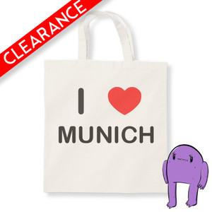 I Love Munich - Natural Cotton Tote Bag (Clearance) I Love Munich - Natural Cotton Tote Bag (Clearance)