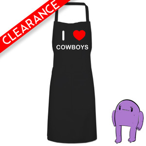 I Love Cowboys - Black Apron (Clearance) I Love Cowboys - Black Apron (Clearance)