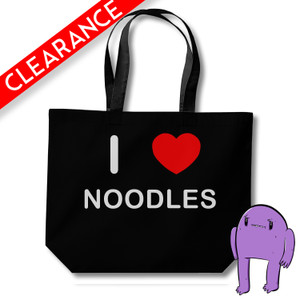 I Love Noodles - Black Cotton Shopping Bag (Clearance) I Love Noodles - Black Cotton Shopping Bag (Clearance)