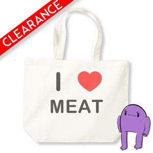 I Love Meat - Natural Cotton Shopping Bag (Clearance) I Love Meat - Natural Cotton Shopping Bag (Clearance)