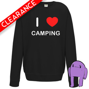 I Love Camping - Medium Black Sweater (Clearance) I Love Camping - Medium Black Sweater (Clearance)