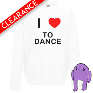 I Love To Dance - Medium White Sweater (Clearance)