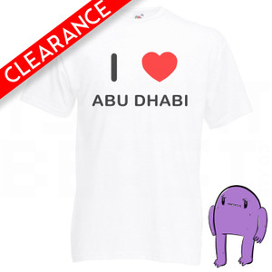 I Love Abu Dhabi - Extra Large White T Shirt (Clearance) I Love Abu Dhabi - Extra Large White T Shirt (Clearance)