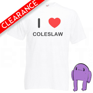 I Love Coleslaw - Small White T Shirt (Clearance) I Love Coleslaw - Small White T Shirt (Clearance)