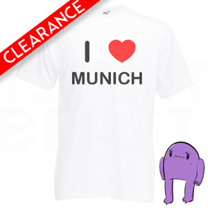 I Love Munich - Small White T Shirt (Clearance) I Love Munich - Small White T Shirt (Clearance)