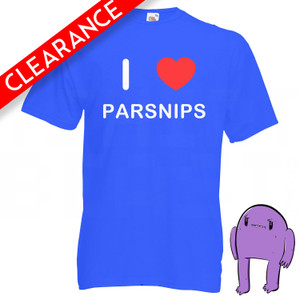 I Love Parsnips - Large Blue T Shirt (Clearance) I Love Parsnips - Large Blue T Shirt (Clearance)