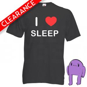 I Love Sleep - Large Black T Shirt  (Clearance) I Love Sleep - Large Black T Shirt  (Clearance)