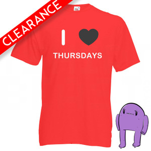 I Love Thursdays - Small Red T Shirt (Clearance) I Love Thursdays - Small Red T Shirt (Clearance)