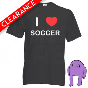 I Love Soccer - Large Black T Shirt (Clearance) I Love Soccer - Large Black T Shirt (Clearance)