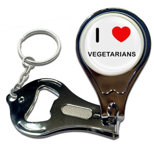 I Love Vegetarians - Nail Clipper Bottle Opener