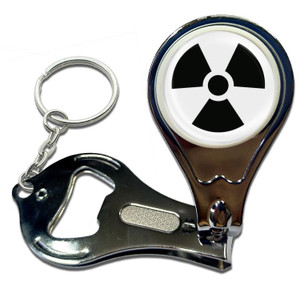 Black Nuclear Symbol - Nail Clipper Bottle Opener