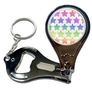 Rainbow Star Pattern - Nail Clipper Bottle Opener