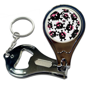 Skull Bow Pattern - Nail Clipper Bottle Opener