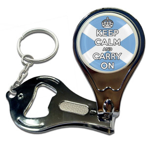 Scotland Flag Keep Calm and Carry On - Nail Clipper Bottle Opener