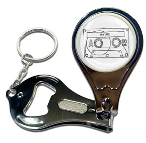 Cassette Tape - Nail Clipper Bottle Opener