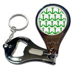 Anchor Green Pattern - Nail Clipper Bottle Opener Anchor Green Pattern - Nail Clipper Bottle Opener