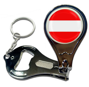 Austria Flag - Nail Clipper Bottle Opener