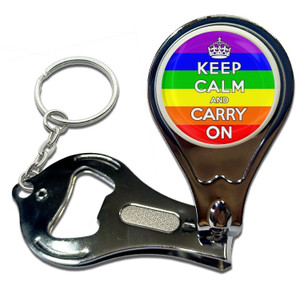 Gay Flag Keep Calm and Carry On - Nail Clipper Bottle Opener Gay Flag Keep Calm and Carry On - Nail Clipper Bottle Opener
