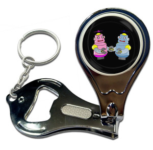 Black Robot Couple - Nail Clipper Bottle Opener Black Robot Couple - Nail Clipper Bottle Opener