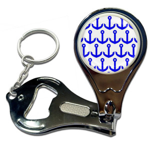 Anchor Blue Pattern - Nail Clipper Bottle Opener Anchor Blue Pattern - Nail Clipper Bottle Opener