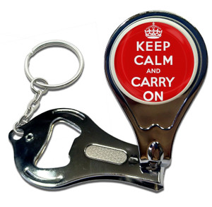 Red Keep Calm and Carry On - Nail Clipper Bottle Opener Red Keep Calm and Carry On - Nail Clipper Bottle Opener