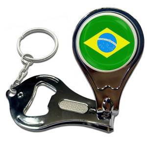 Brazil Flag - Nail Clipper Bottle Opener
