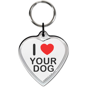 I Love Your Dog Small Heart Shaped Key Ring I Love Your Dog Small Heart Shaped Key Ring
