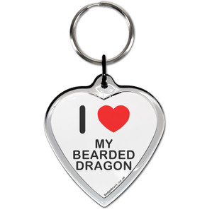I Love My Bearded Dragon Small Heart Shaped Key Ring