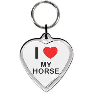 I Love My Horse Small Heart Shaped Key Ring I Love My Horse Small Heart Shaped Key Ring